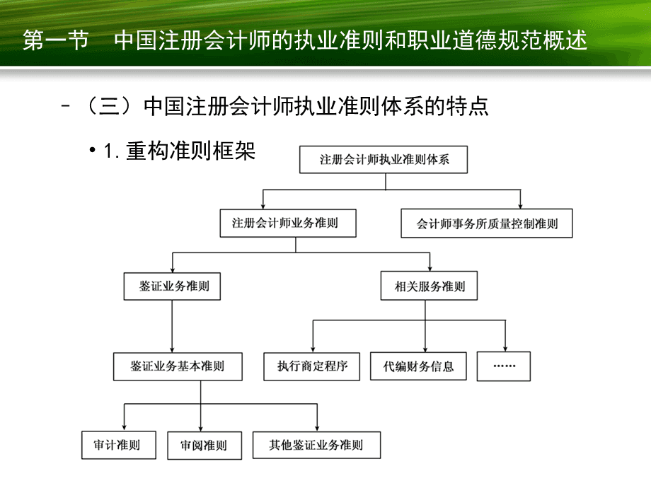 注冊會計師的執(zhí)業(yè)準則和職業(yè)道德規(guī)范演示課件